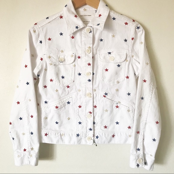isabel marant white denim jacket